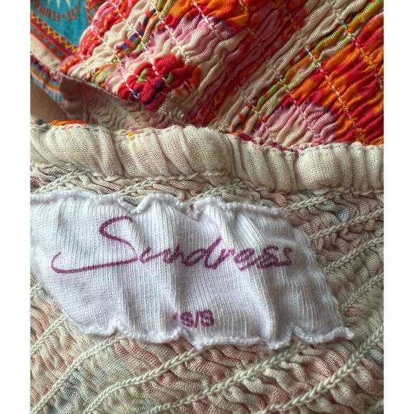 Sundress Joe Ibiza Sun Printed Smocked One Shoulder Maxi Dress XS/S - Picture 15 of 16